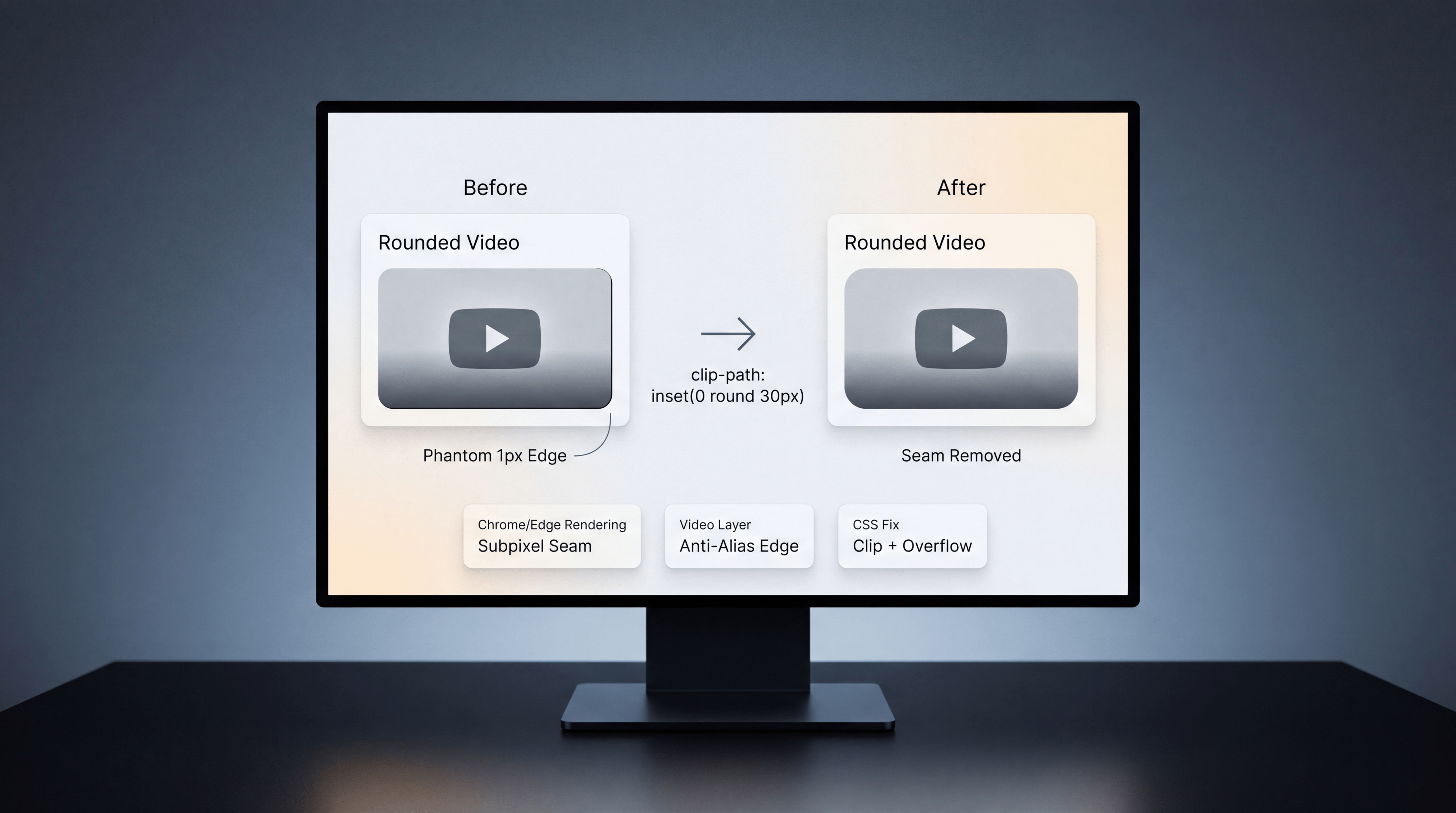 Fix the Phantom 1px Border on HTML5 Video in Chrome and Edge