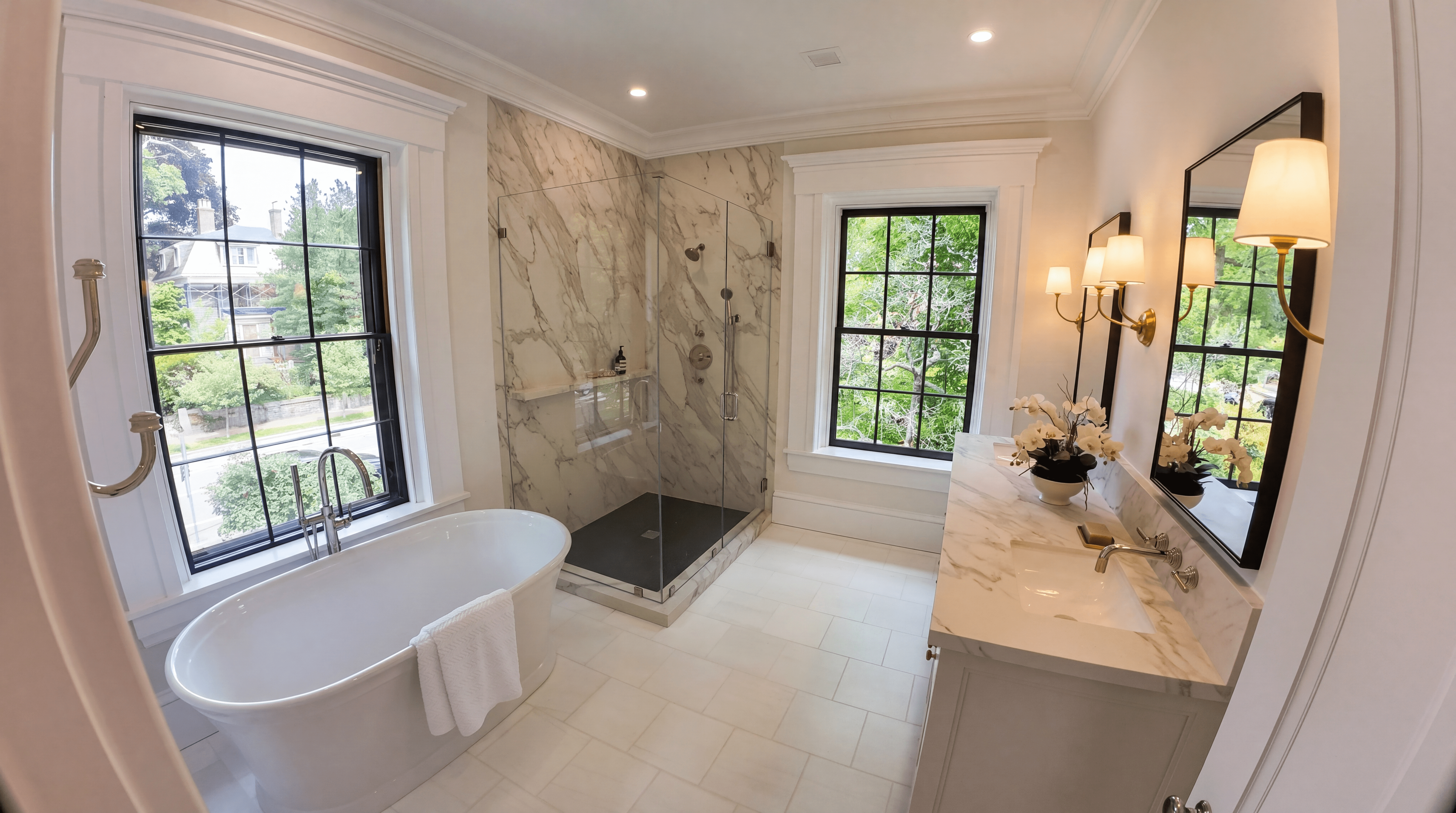 Primary bathroom at 172 Brattle Street Cambridge